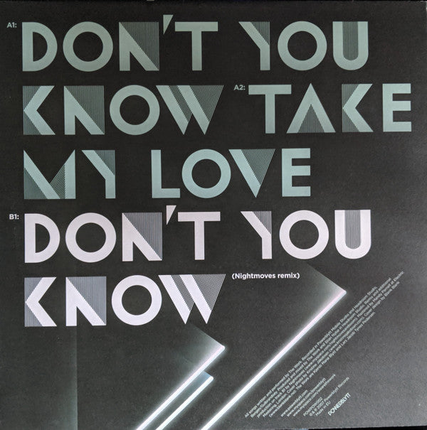 The Work (2) : Don't You Know/Take My Love (12")