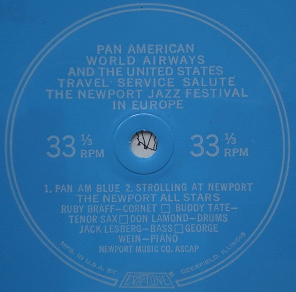George Wein & The Newport All-Stars : Pan American World Airways And The United States Travel Service Salute The Newport Jazz Festival In Europe (Flexi, 7", S/Sided, blu)