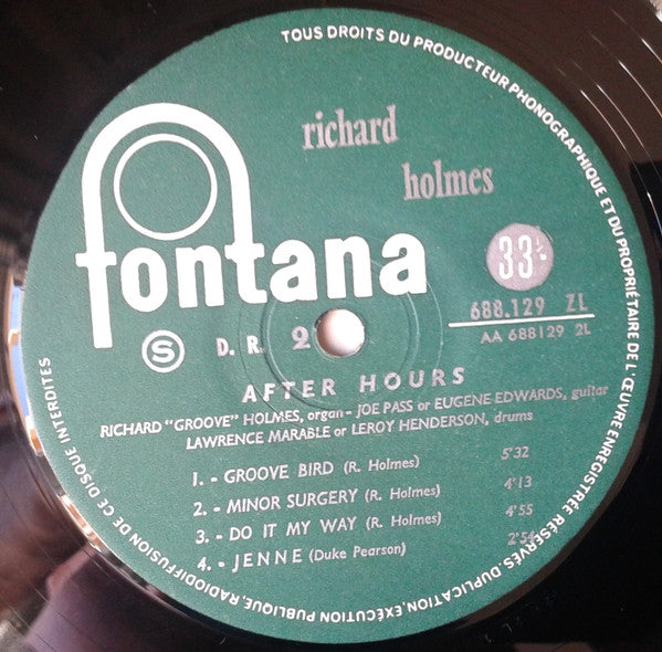Richard "Groove" Holmes : After Hours (LP, Album)