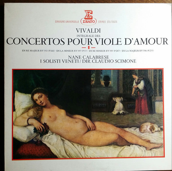 Antonio Vivaldi, Nane Calabrese, I Solisti Veneti, Claudio Scimone : Intégrale Des Concertos Pour Viole D'Amour -1-  (LP)