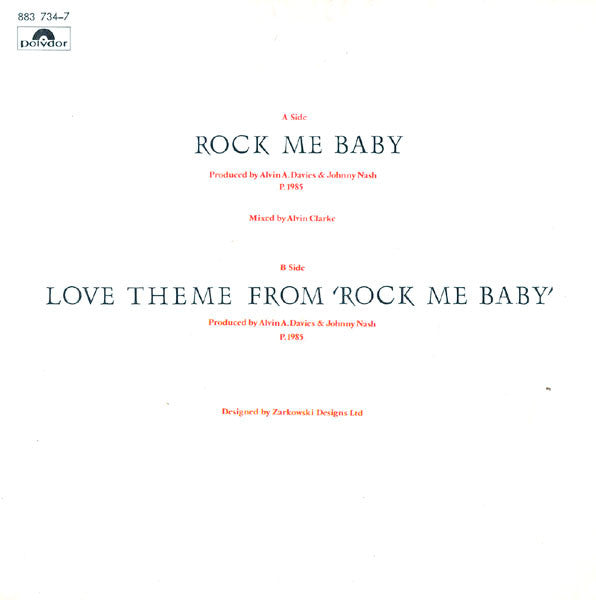Johnny Nash : Rock Me Baby (7", Single)