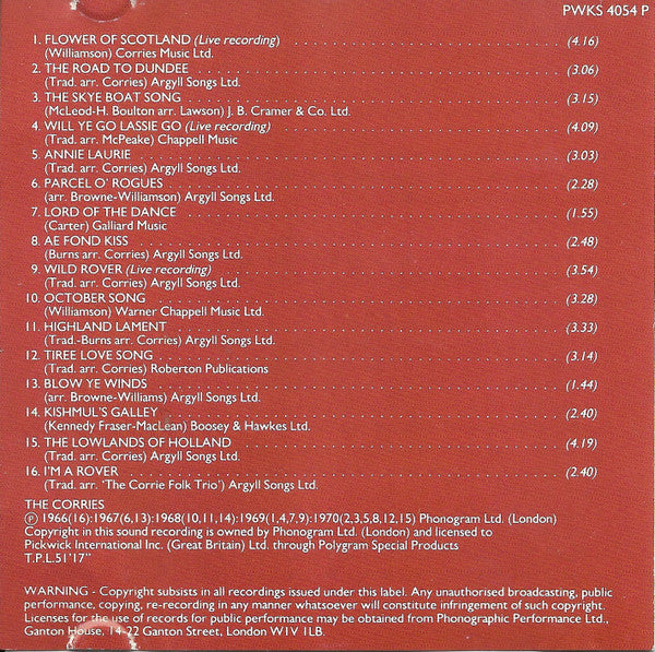 The Corries : The Best Of (CD, Album, Comp)