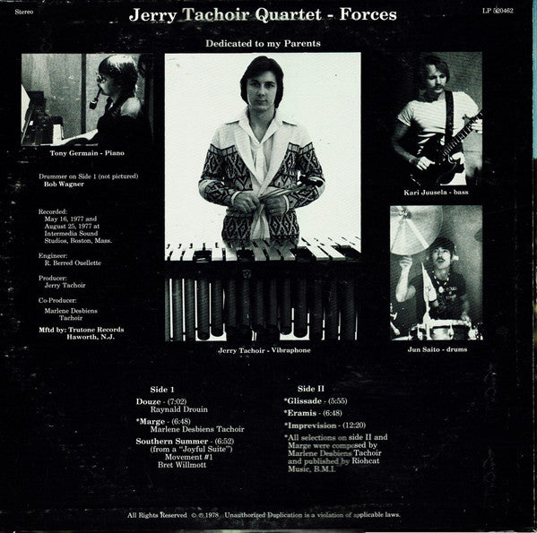 Jerry Tachoir Quartet : Forces (LP, Album)