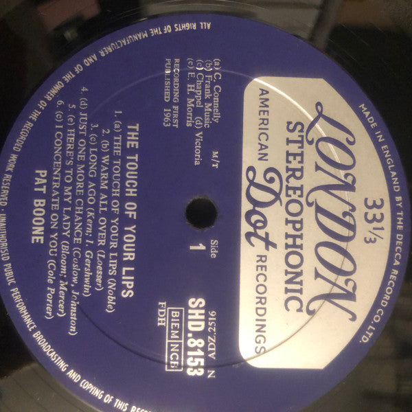 Pat Boone : The Touch Of Your Lips (LP, Mono)