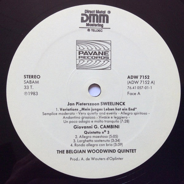 The Belgian Woodwind Quintet / Jan Pieterszoon Sweelinck - Giovanni Giuseppe Cambini - Alexander Von Zemlinsky - Dmitri Shostakovich - Malcolm Arnold - György Ligeti : 3 Centuries Of The Woodwind Quintet (Vol. 1) (LP)