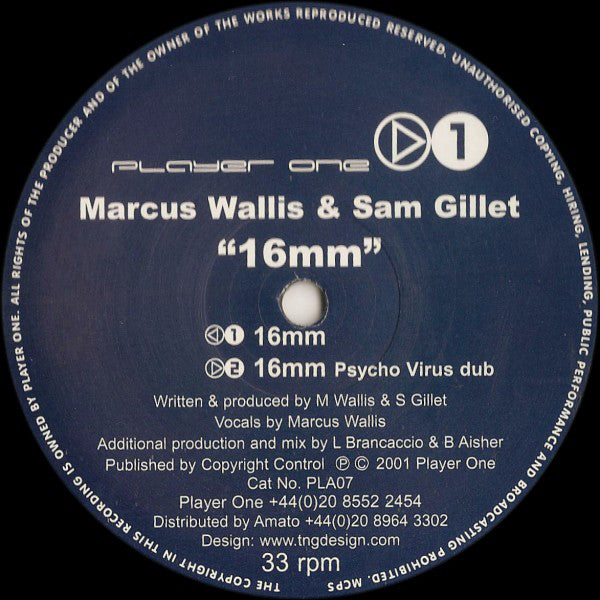 Marcus Wallis & Sam Gillet : 16mm (12")