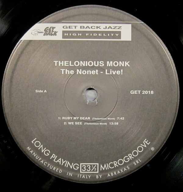 Thelonious Monk : The Nonet - Live! (2xLP)