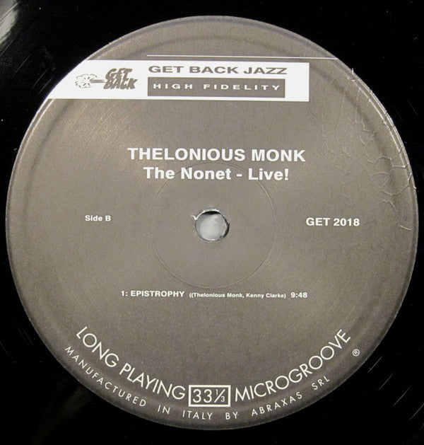 Thelonious Monk : The Nonet - Live! (2xLP)