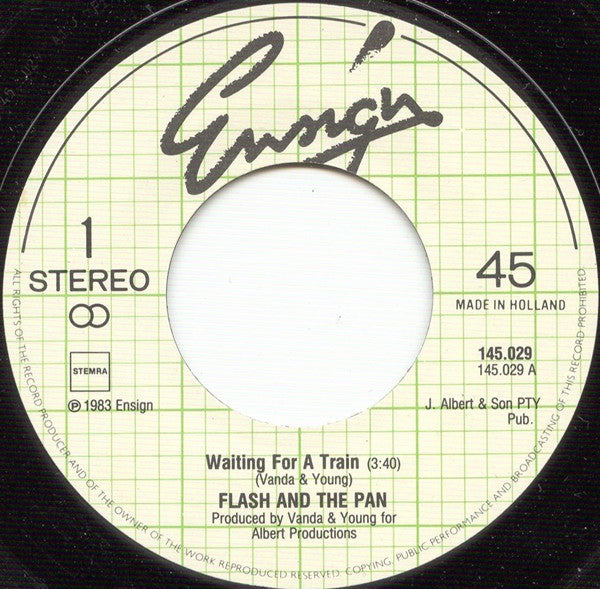 Flash And The Pan* : Waiting For A Train (7", Single)