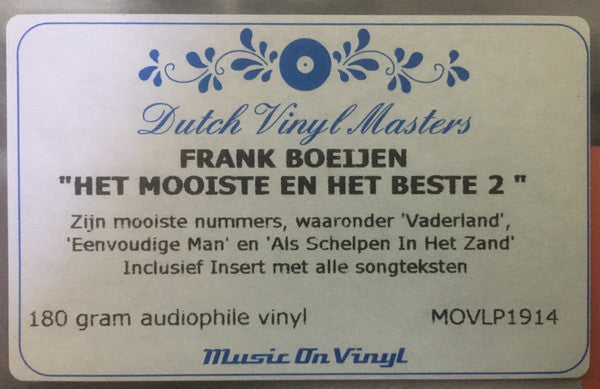 Frank Boeijen : Het Mooiste & Het Beste 2 (3xLP, Comp)