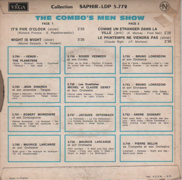 The Combo's Men Show : It's Five O'Clock (7", EP)