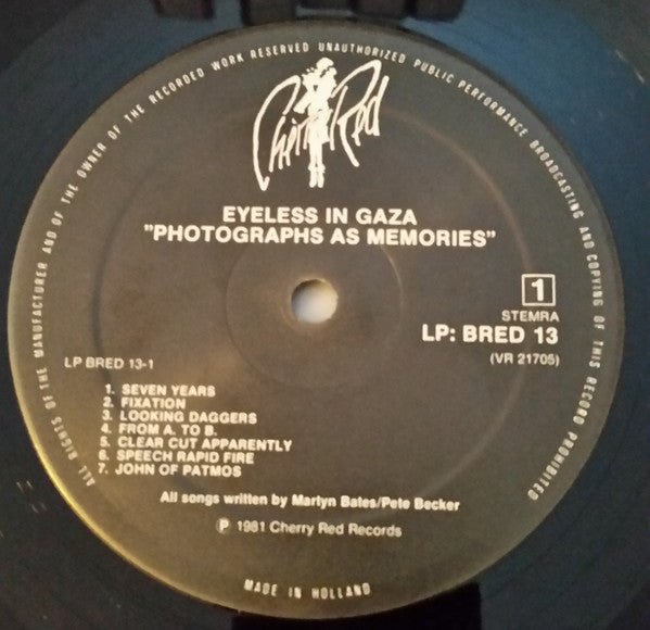 Eyeless In Gaza : Photographs As Memories (LP, Album)