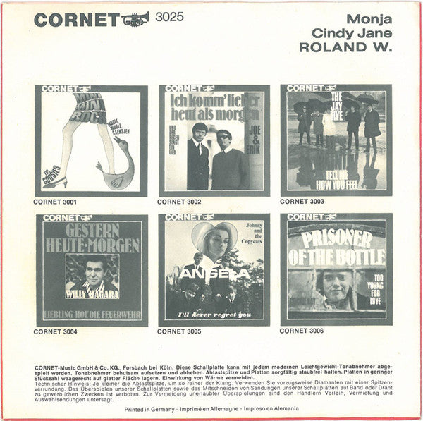 Roland W. : Monja (7", Single, Mono, 1st)