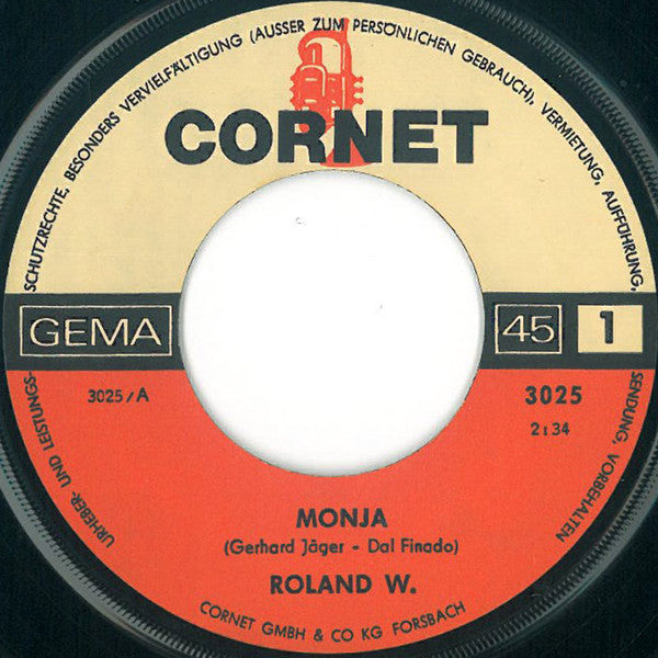 Roland W. : Monja (7", Single, Mono, 1st)