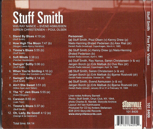 Stuff Smith : Five Fine Violins - Celebrating 100 Years (CD, Album)