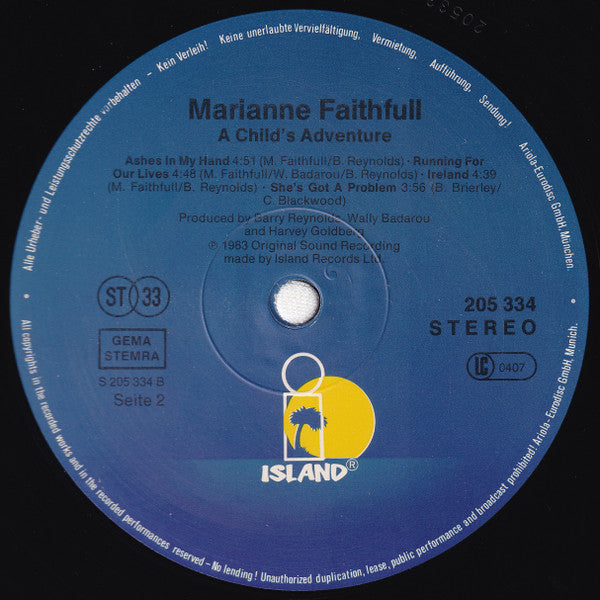 Marianne Faithfull : A Child's Adventure (LP, Album)