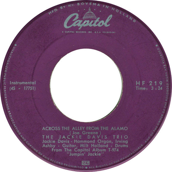 Jackie Davis Trio : What's The Trouble? (7", Single)