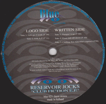 Reservoir Jocks : Club Fiction E.P. (12", EP)