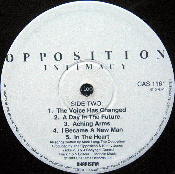 Opposition : Intimacy (LP, Album)