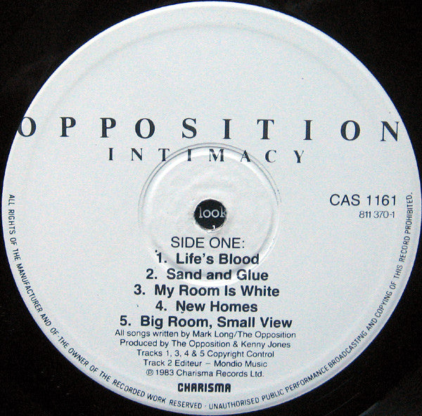 Opposition : Intimacy (LP, Album)