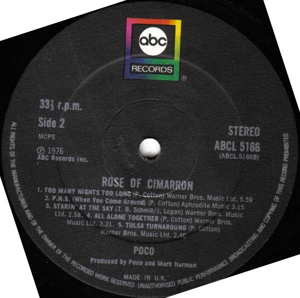 Poco (3) : Rose Of Cimarron (LP, Album)
