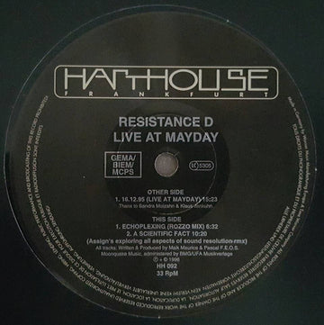 Resistance D : Live At Mayday (12")