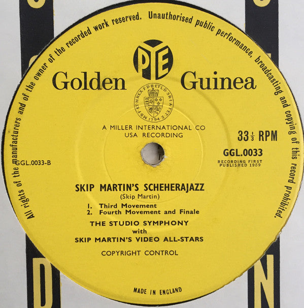 The Studio Symphony With The Video All-Stars Conducted By Skip Martin : Scheherajazz (LP, Album, Mono)