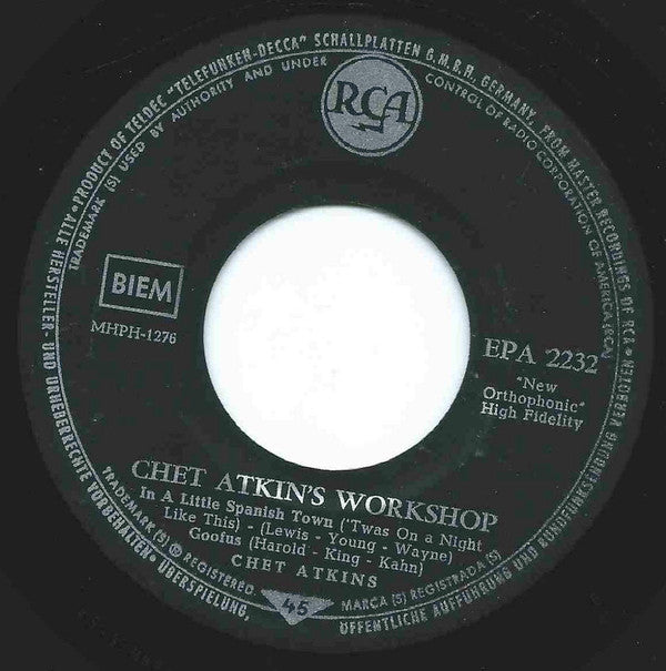 Chet Atkins : Chet Atkins' Workshop (7", EP)