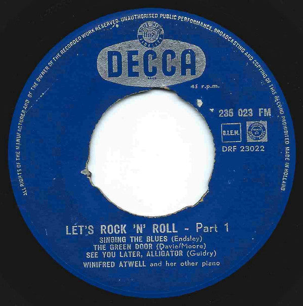 Winifred Atwell : Let's Rock 'N' Roll (7", P/Mixed)