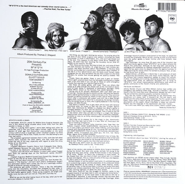 Johnny Mandel : M*A*S*H (Original Soundtrack Recording) (LP, Album, Ltd, Num, RE, Red)
