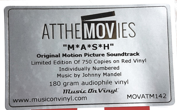 Johnny Mandel : M*A*S*H (Original Soundtrack Recording) (LP, Album, Ltd, Num, RE, Red)