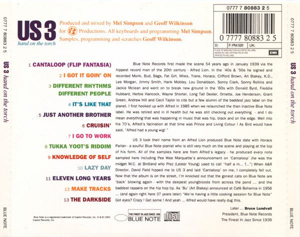 Us3 : Hand On The Torch (CD, Album)