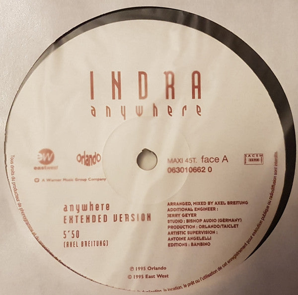 Indra : Anywhere (12", Maxi)