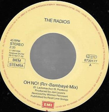 The Radios : Oh No! (7", Single)