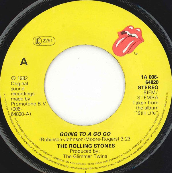 The Rolling Stones : Going To A Go Go (Live) (7", Single)