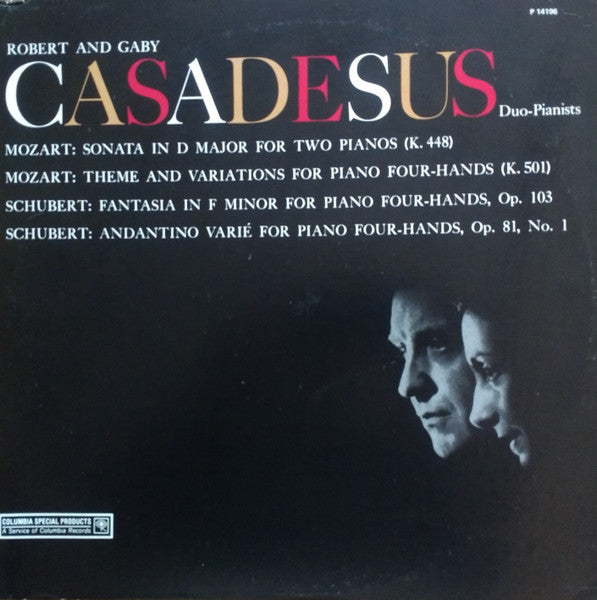 Wolfgang Amadeus Mozart, Franz Schubert, Robert Casadesus And Gaby Casadesus : Duo-Pianists (LP, Album)