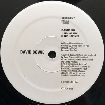 David Bowie : Fame 90 (12", Promo)