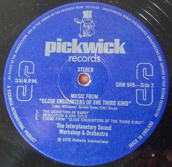 The Interplanetary Sound Workshop & Orchestra : Music From Close Encounters Of The Third Kind (LP, Album)
