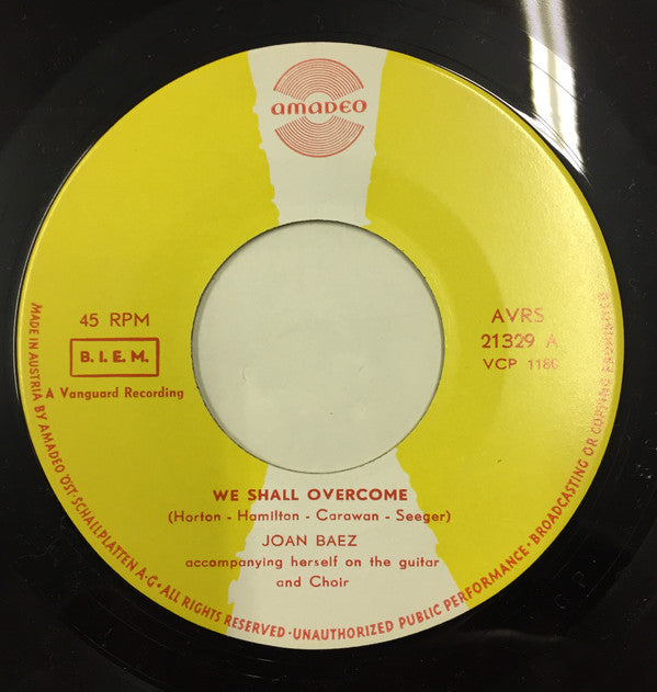 Joan Baez : We Shall Overcome (7", Single)