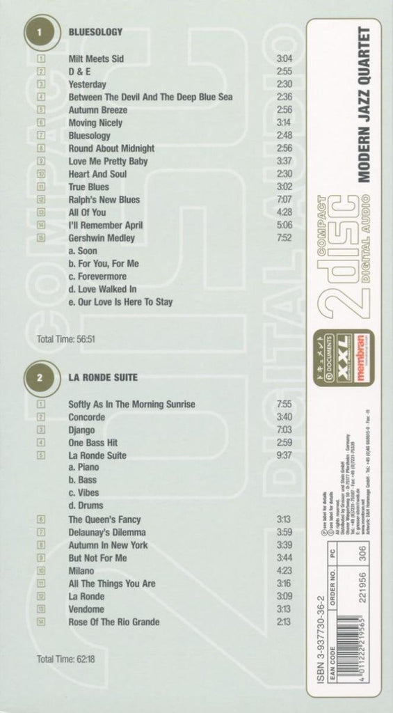 The Modern Jazz Quartet : MJQ 4 (2xCD, Comp)