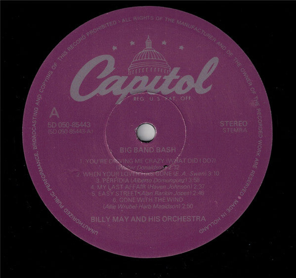 Billy May And His Orchestra : Big Band Bash (LP, Album, RE)