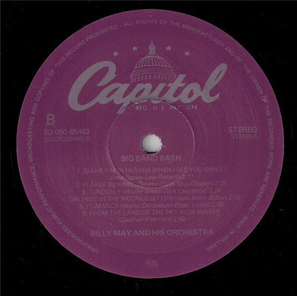 Billy May And His Orchestra : Big Band Bash (LP, Album, RE)