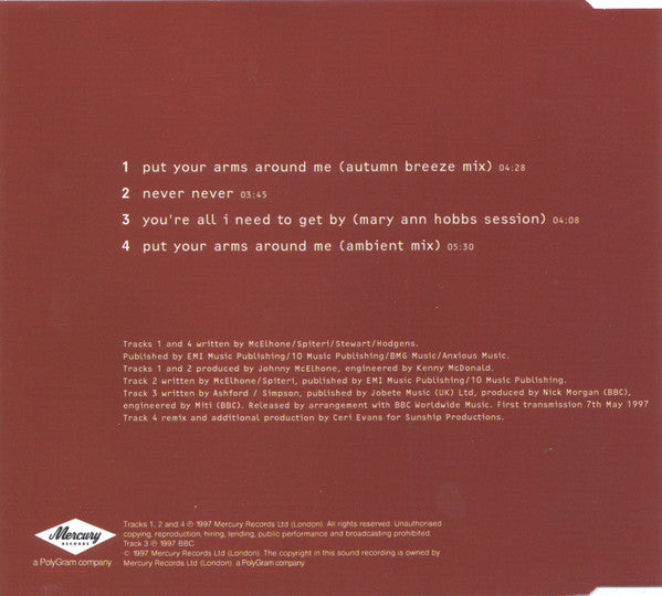 Texas : Put Your Arms Around Me (CD, Single)