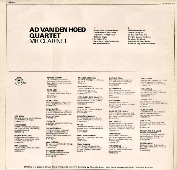 Ad van den Hoed Kwartet : Mr. Clarinet (LP, Album)