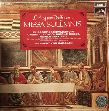 Ludwig van Beethoven, Herbert von Karajan, Philharmonia Orchestra, Elisabeth Schwarzkopf, Christa Ludwig, Nicolai Gedda, Nicola Zaccaria : Missa Solemnis (2xLP, RE)