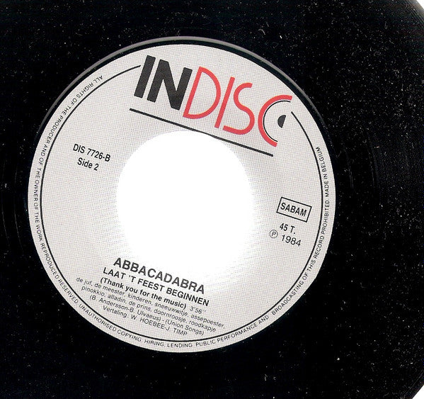 Abbacadabra (2) : Wij Zijn Vrij (The Visitors) (7", Single)