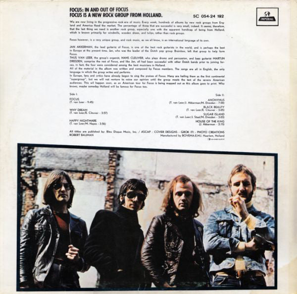 Focus (2) : In And Out Of Focus (LP, Album, RE, RP, whi)