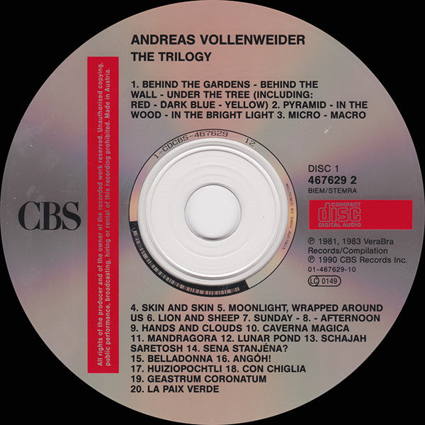 Andreas Vollenweider : The Trilogy (2xCD, Comp)
