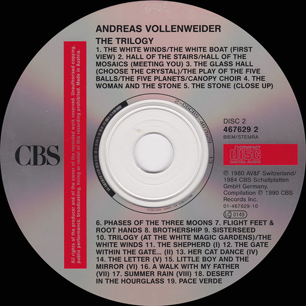 Andreas Vollenweider : The Trilogy (2xCD, Comp)