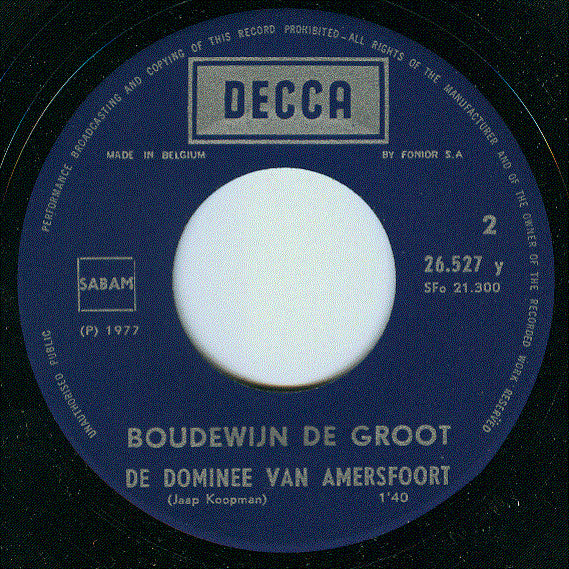 Boudewijn de Groot : De Kinderballade (7", Single)